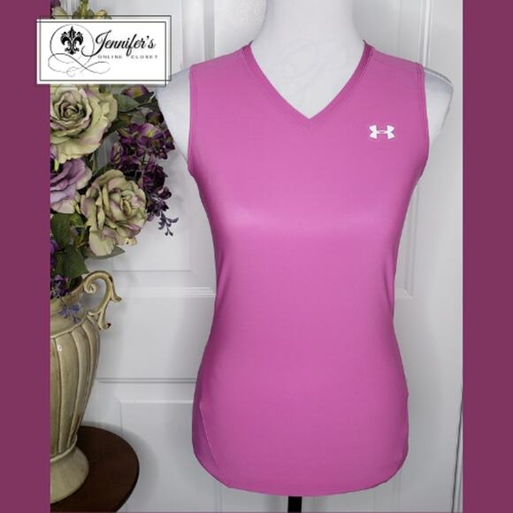 3/$25 Under Armour Women's Pink Compression Top Size Large - Picture 1 of 8